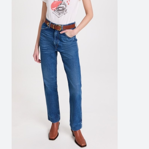 Re/Done Denim - RE/DONE Classic 70's Cigarette Jeans Size 31 Mid Wash Blue